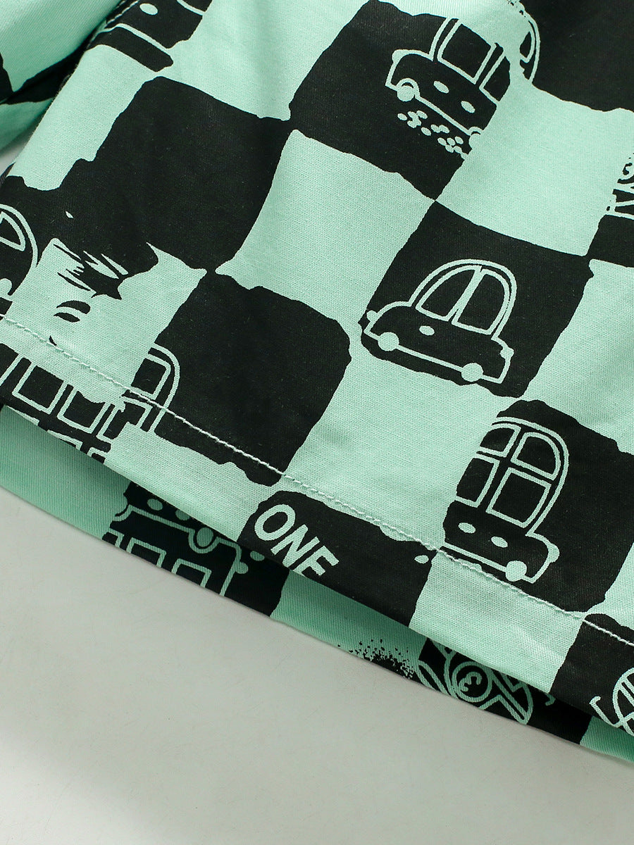 Boys Graphic Printed Loose Fit Cotton Shorts