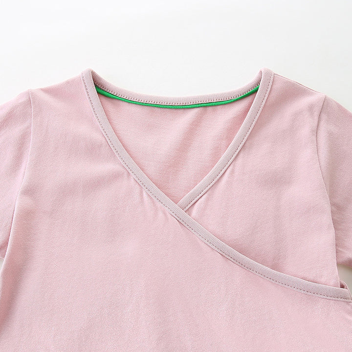 Girls Pink Graphic Printed Cotton Fit & Flare Dress