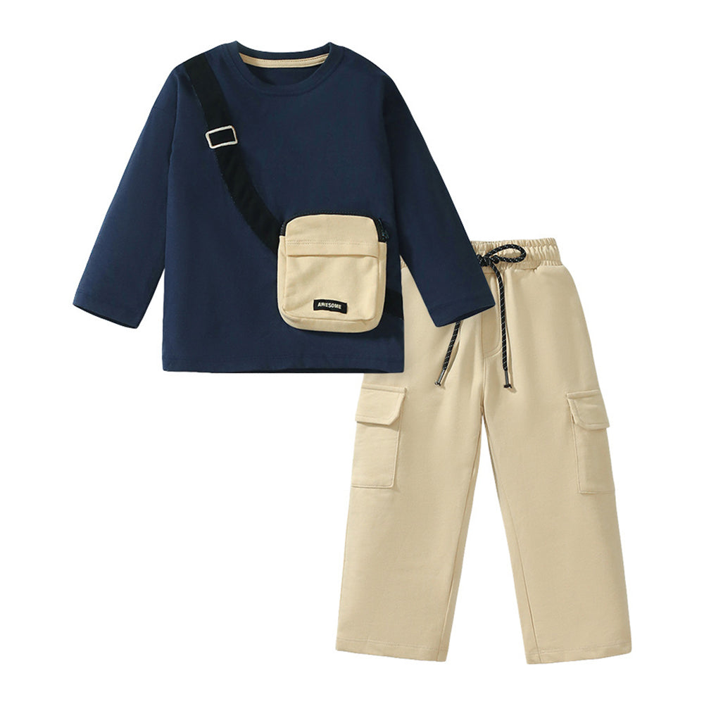 Boys Pure Cotton T-shirt with Trousers