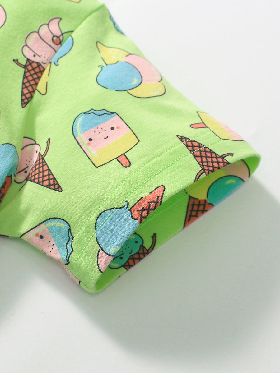 Unisex Kids Printed Top with Shorts