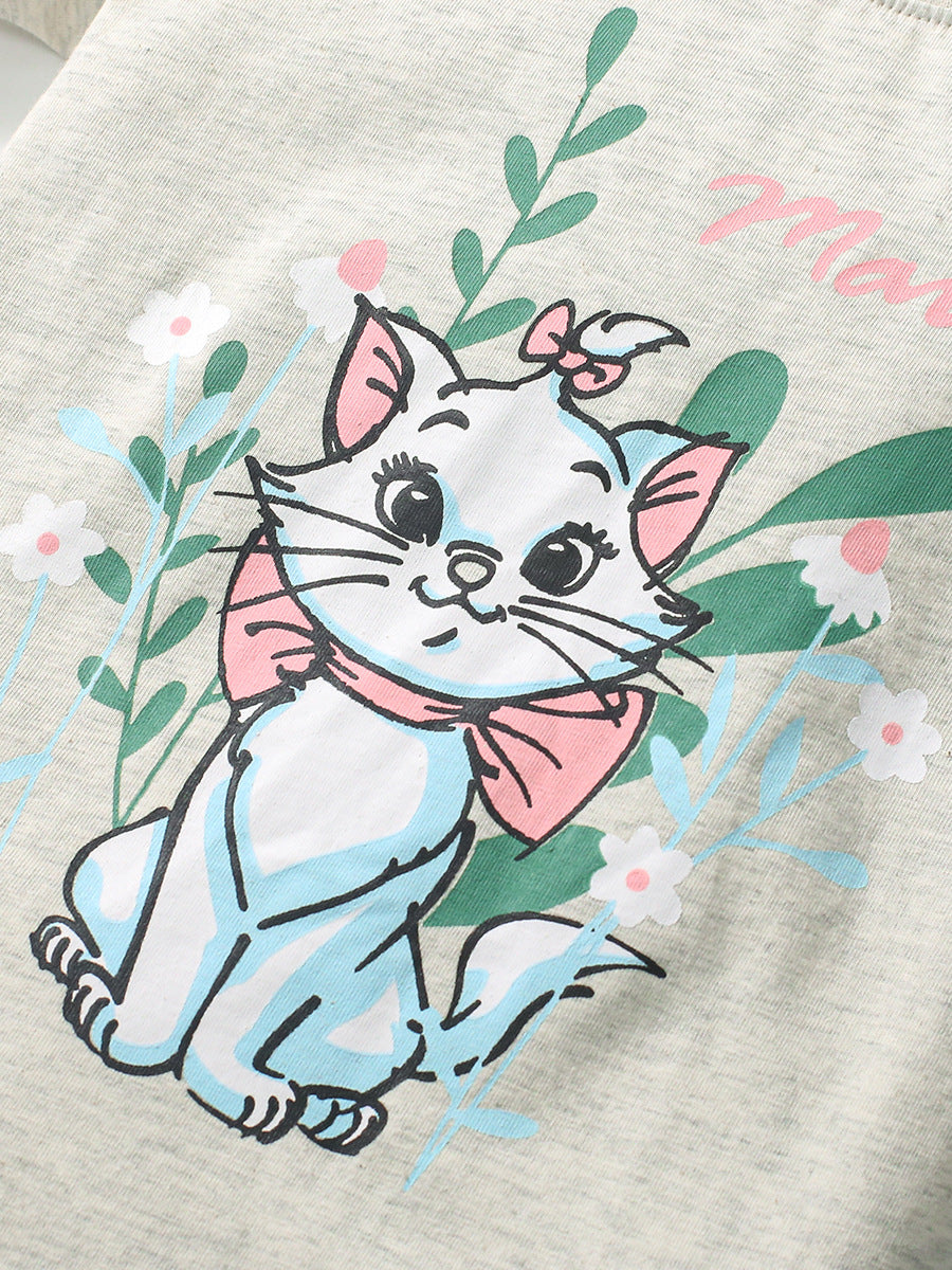 Girls Graphic Printed T-shirt with Shorts