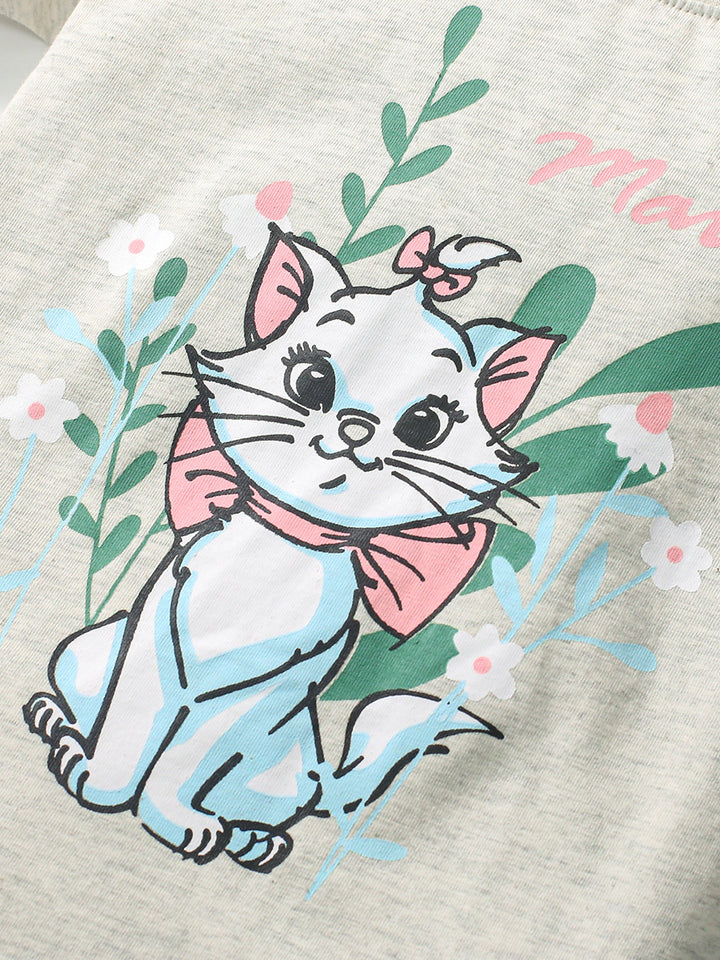Girls Graphic Printed T-shirt with Shorts