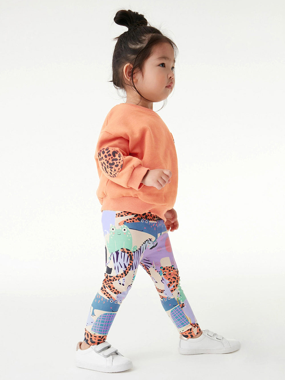 Girls Embellished Round Neck Long Sleeves Pure Cotton T-Shirt & Jogger