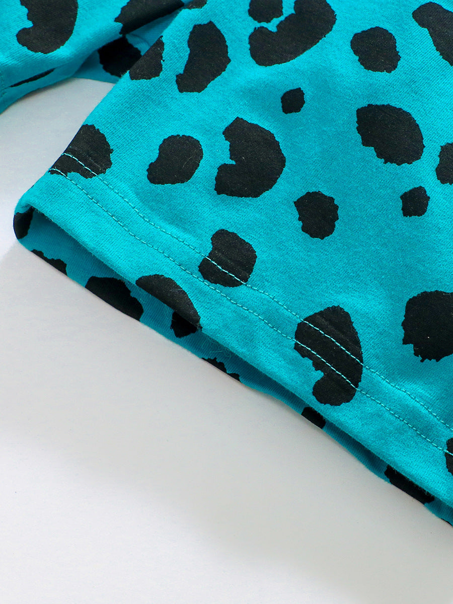 Boys Blue Graphic Printed Top with Shorts