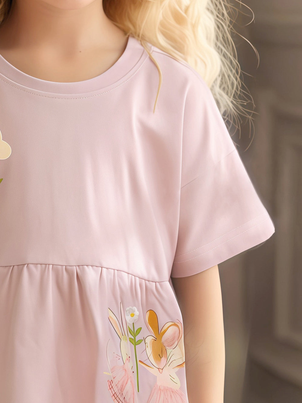 Girls Printed Pure Cotton Top With Trouser