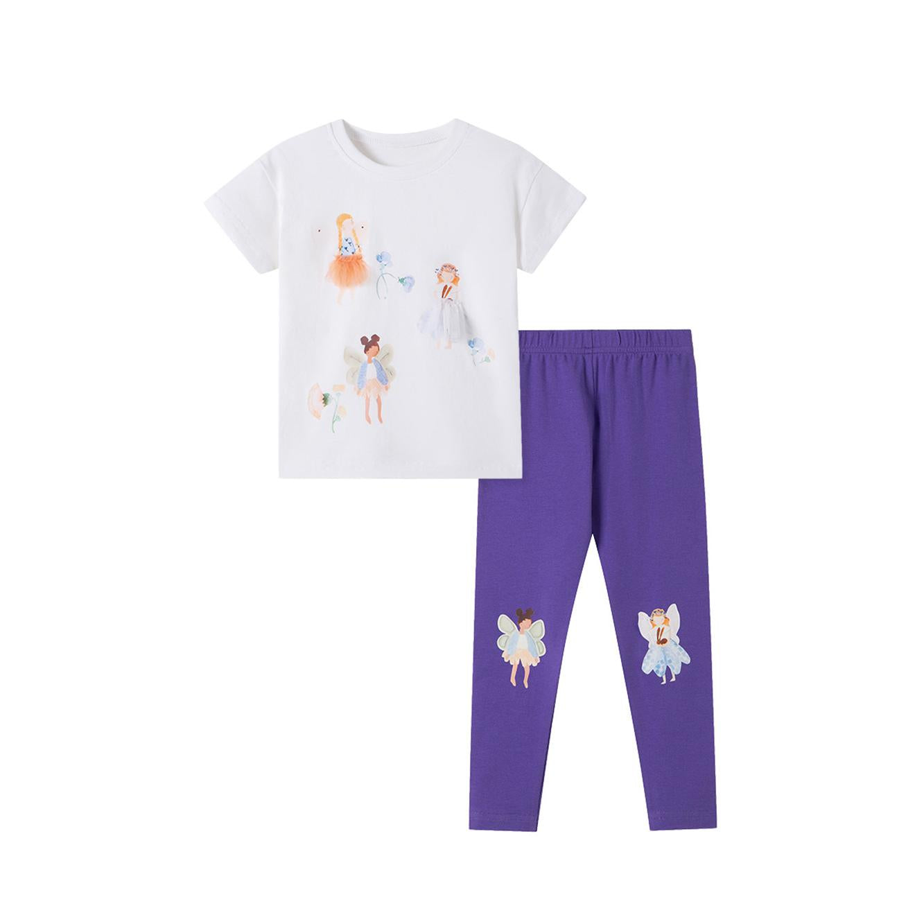 Girls Printed Top With Leggings
