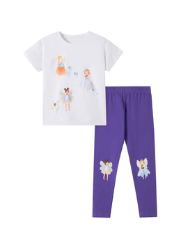 Girls Printed Top With Leggings