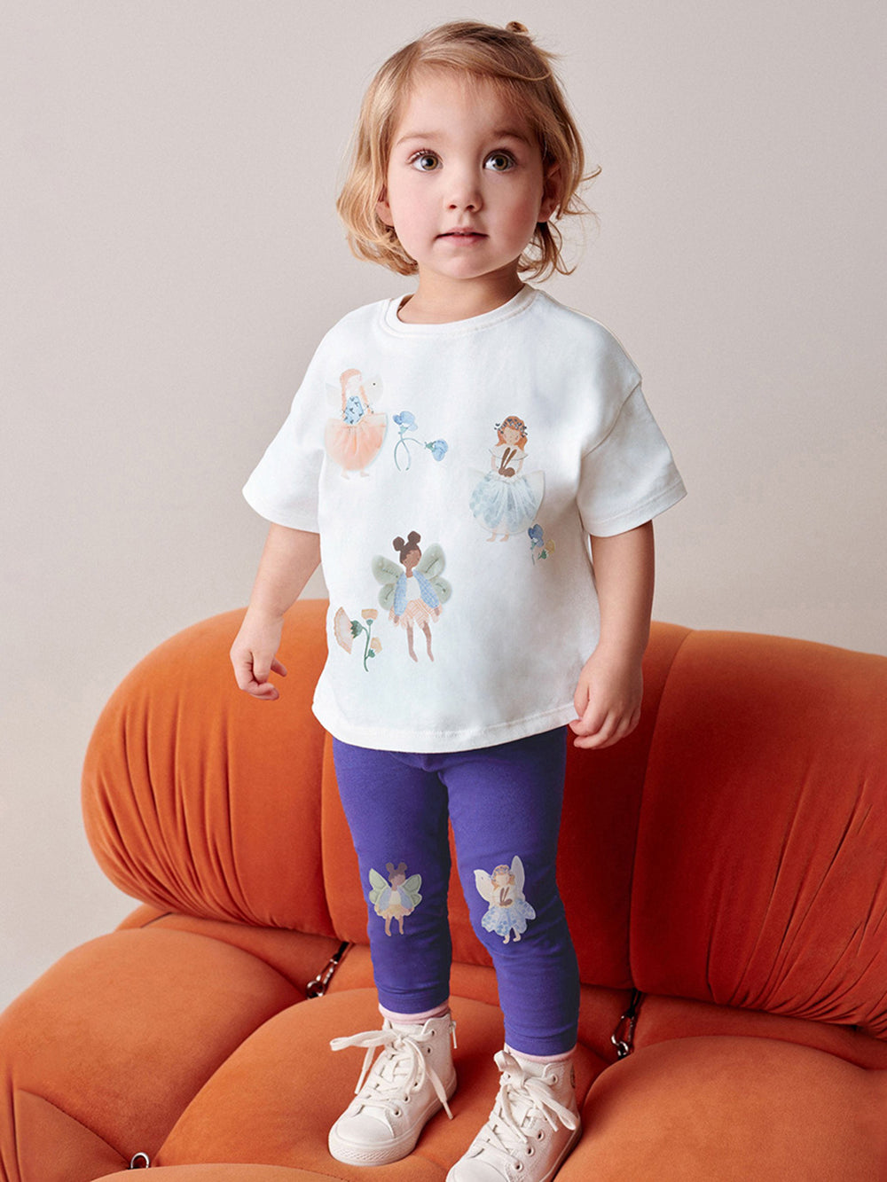 Girls Printed Top With Leggings