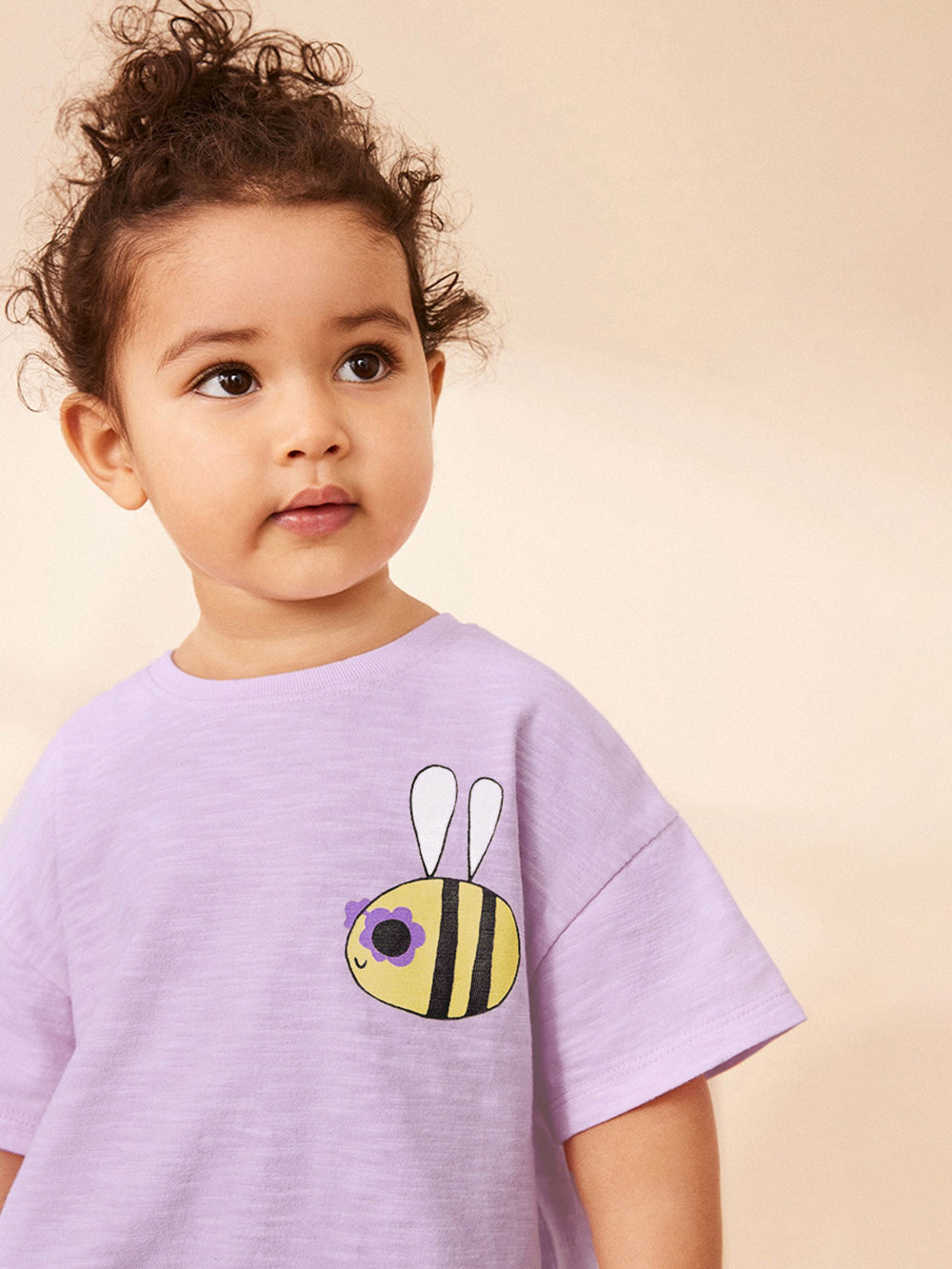 Girls Printed Round Neck T-shirt with Pyjama