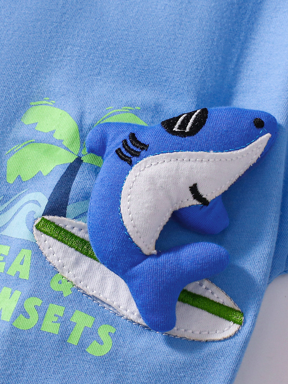 Boys Printed Short Sleeves T-shirt With Shorts