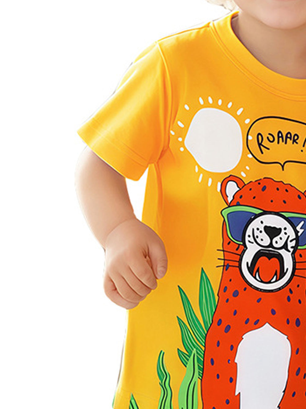 Boys Printed Pure Cotton T-Shirt With Shorts