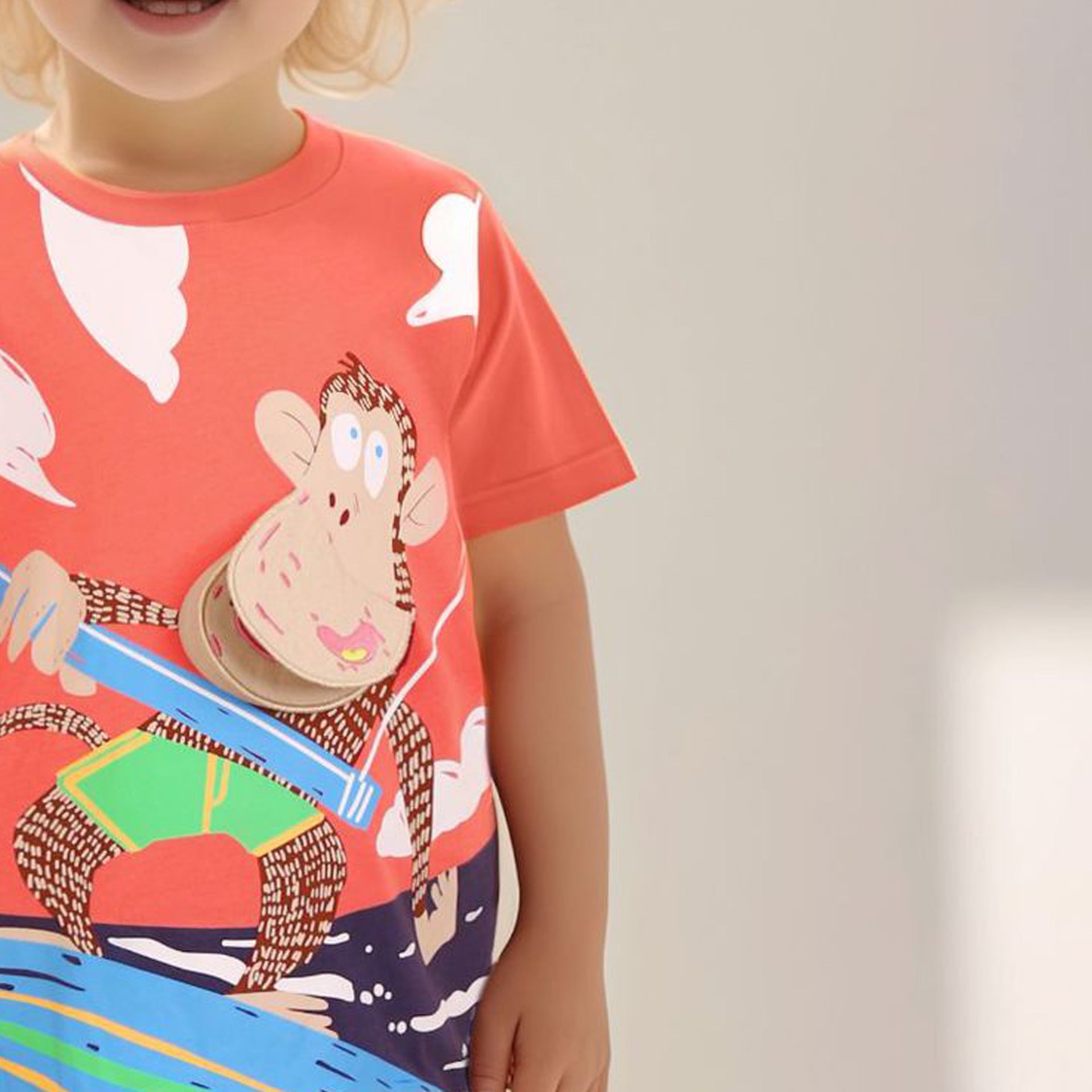 Boys Printed Pure Cotton T-Shirt With Shorts