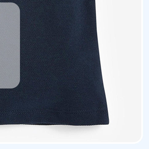 Girls Navy Blue Polo Collar Cap Sleeve Pure Cotton Top with Layered Skirt
