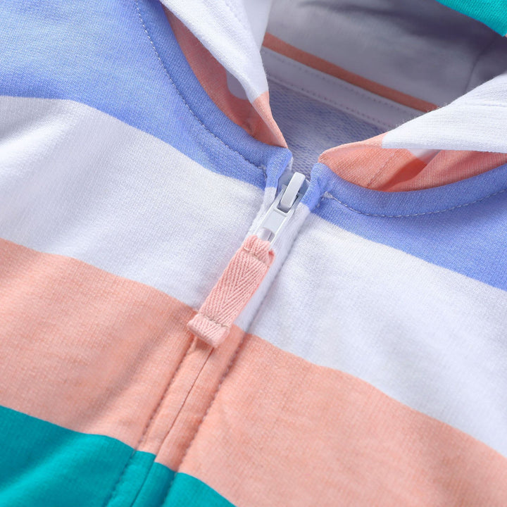 Girls Colourblocked Hooded Top with Pyjamas