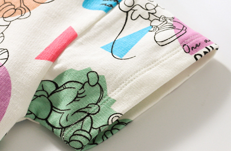 Girls Off-White Printed Pure Cotton T-shirt With Shorts