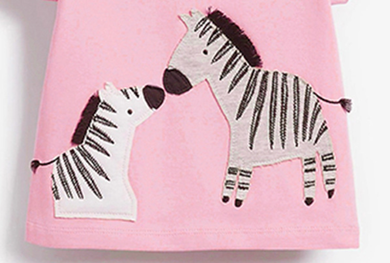 Girls Pink Graphic Embroidered Pure Cotton Top with Shorts