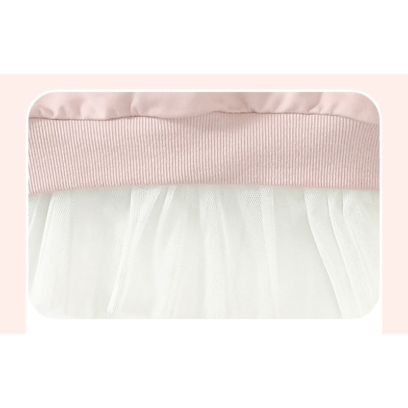 Girls Pink Graphic Printed Embellished Cotton Pullover