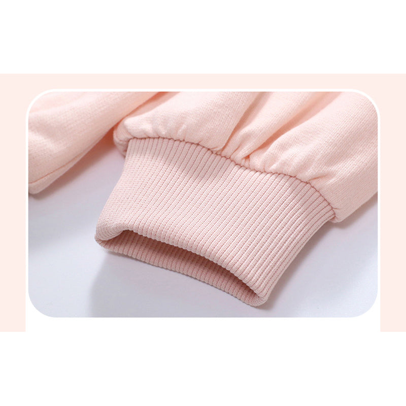 Girls Pink Embroidered Sweatshirt
