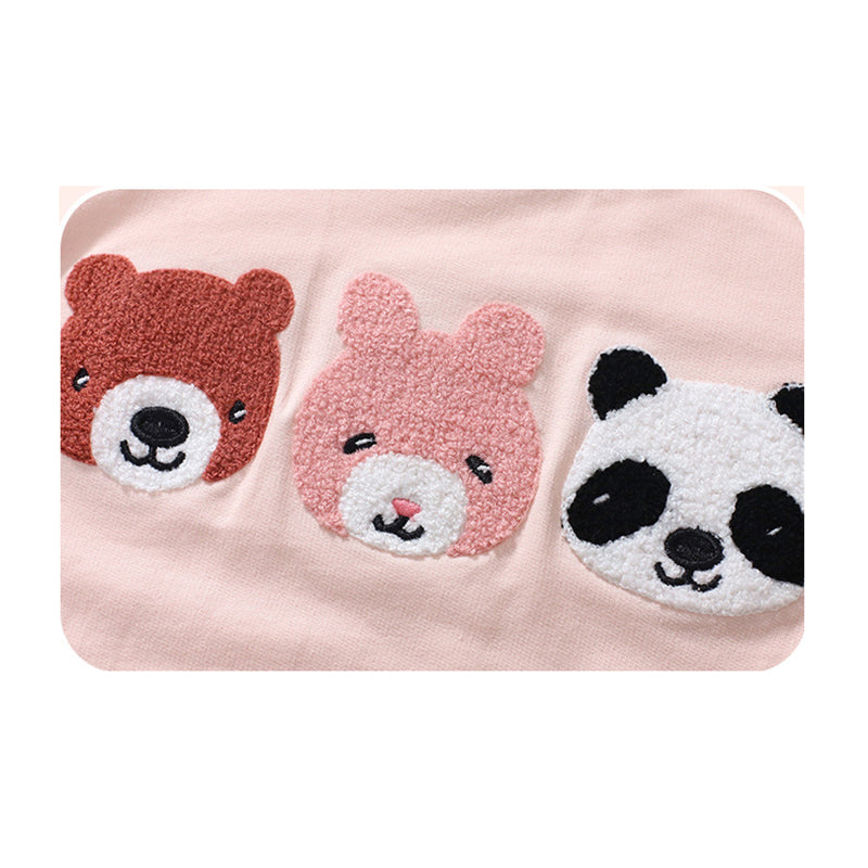 Girls Pink Embroidered Sweatshirt