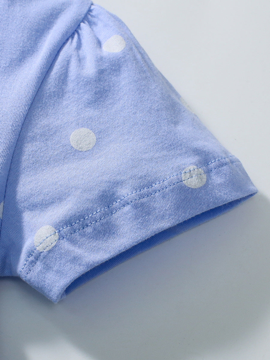 Girls Printed Pure Cotton Top With Shorts