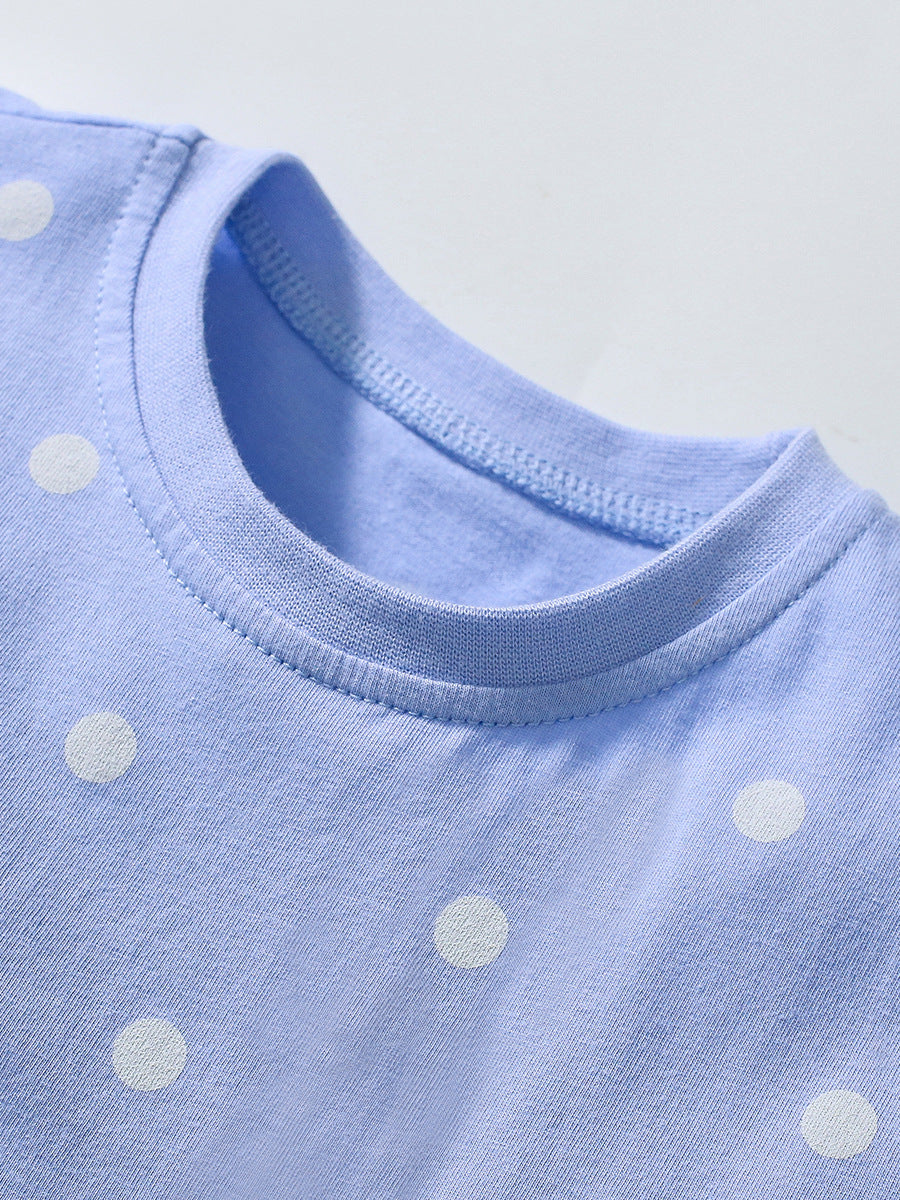 Girls Printed Pure Cotton Top With Shorts