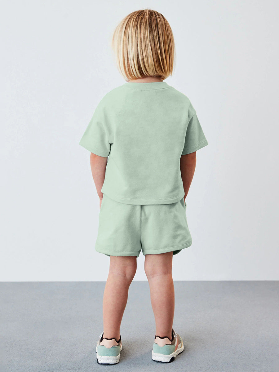 Girls Printed T-shirt with Shorts