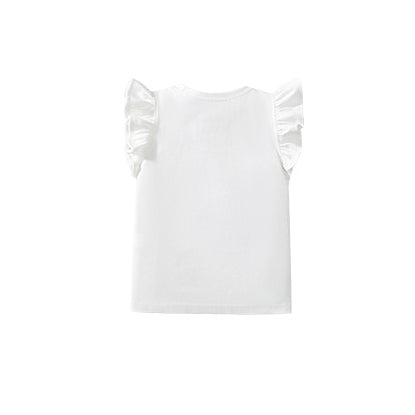 Girls Graphic Printed Round Neck Cotton T-shirt
