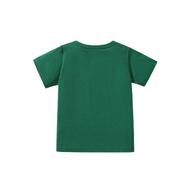 Boys Animal Printed Round Neck Cotton T-shirt