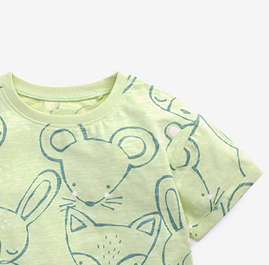 Girls Purple Graphic Printed Round Neck Cotton T-shirt