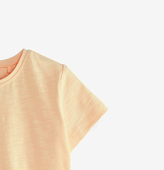 Girls Yellow Self Design Cotton Top