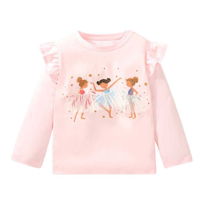 Round Neck Printed Cotton Top