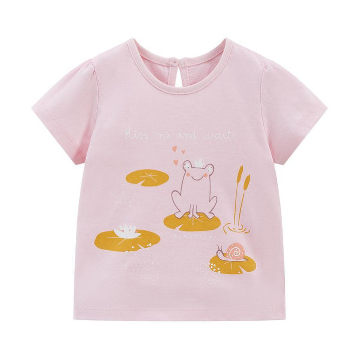 Girls Printed Round Neck T-shirt