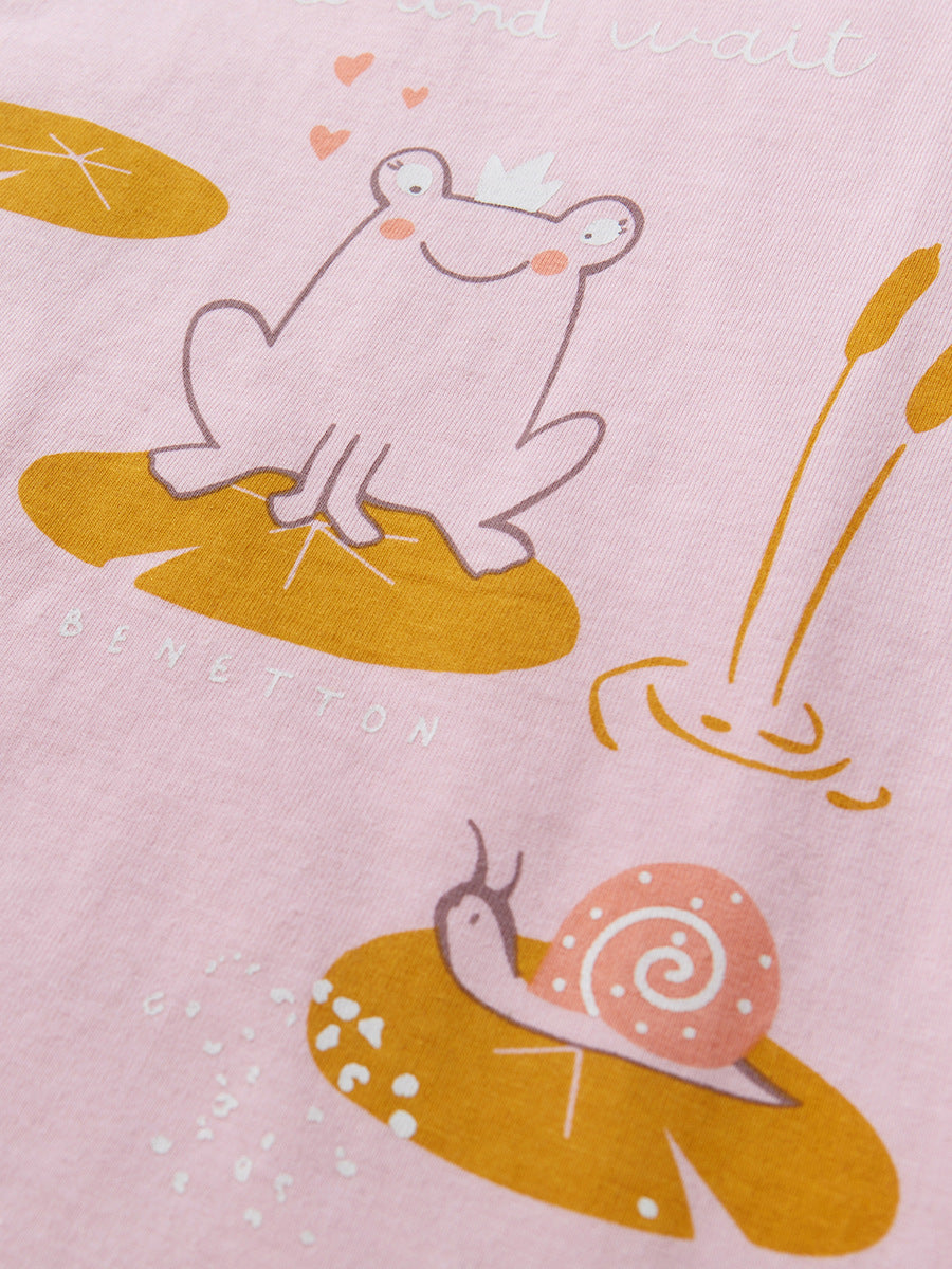 Girls Printed Round Neck T-shirt