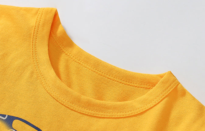 Boys Graphic Printed Round Neck Cotton T-shirt