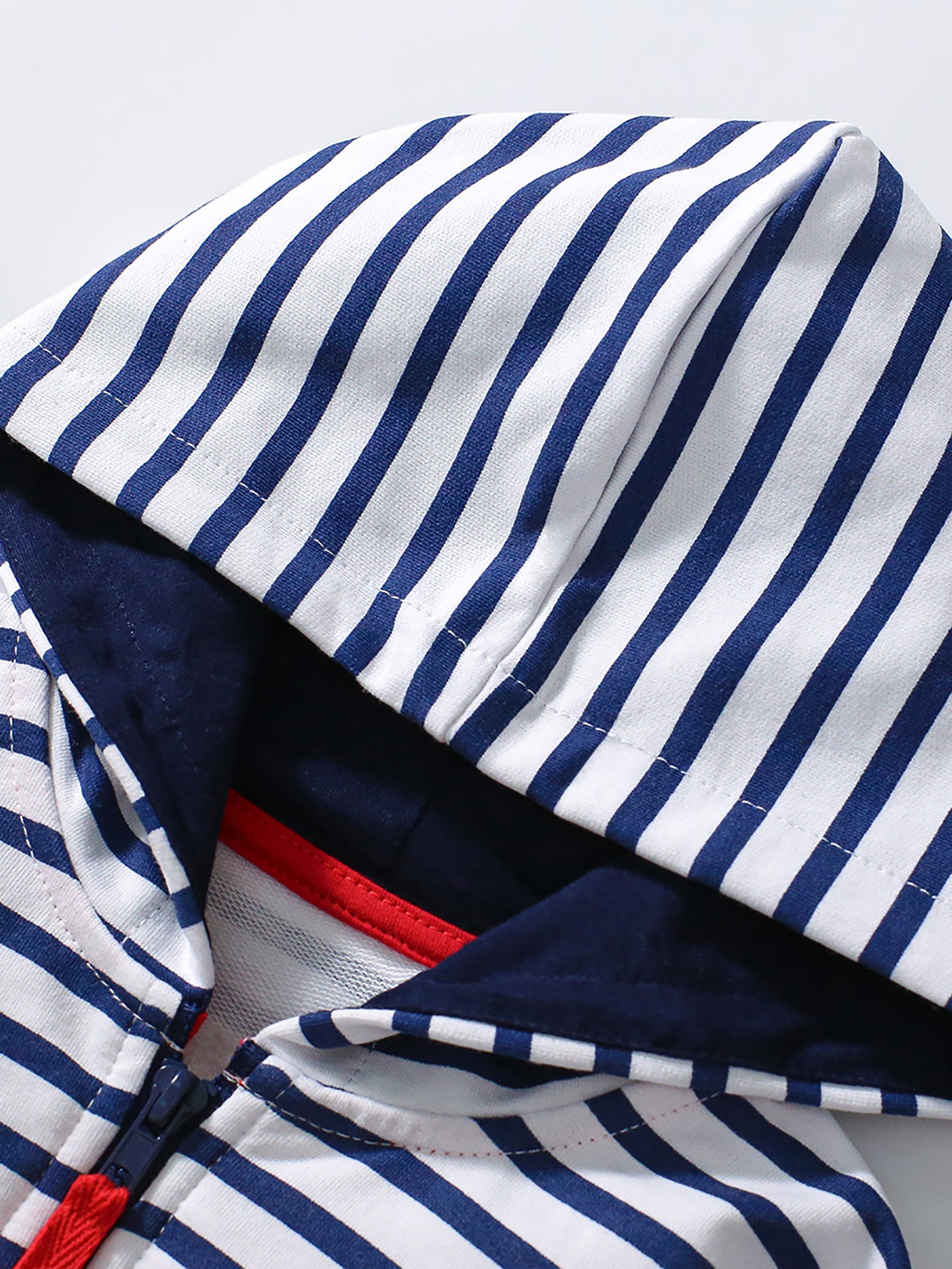 Girls Hooded Striped Lightweight Outdoor Sporty Jacket
