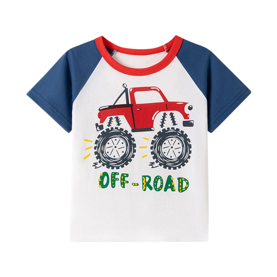 Boys Graphic Printed Round Neck Cotton T-shirt