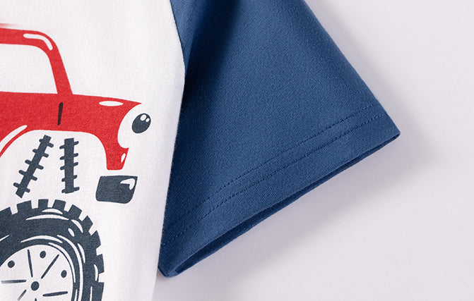 Boys Graphic Printed Round Neck Cotton T-shirt