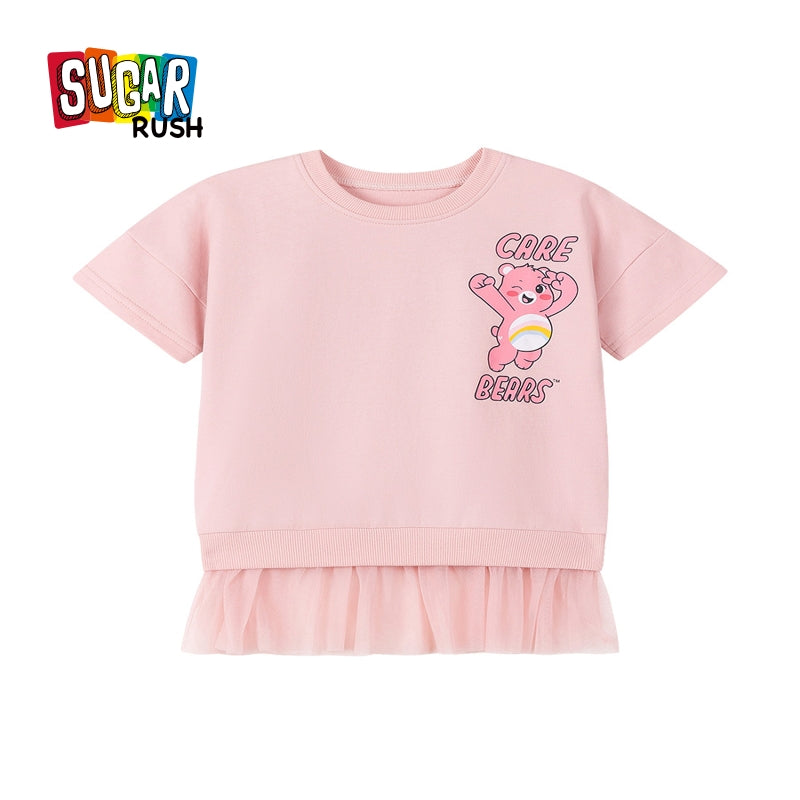 Girls Printed T-shirt Mini Dress
