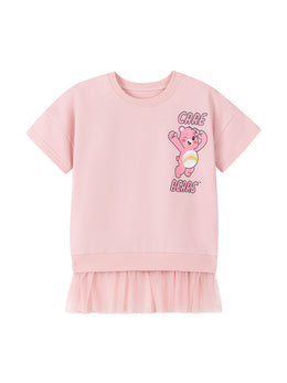 Girls Printed T-shirt Mini Dress