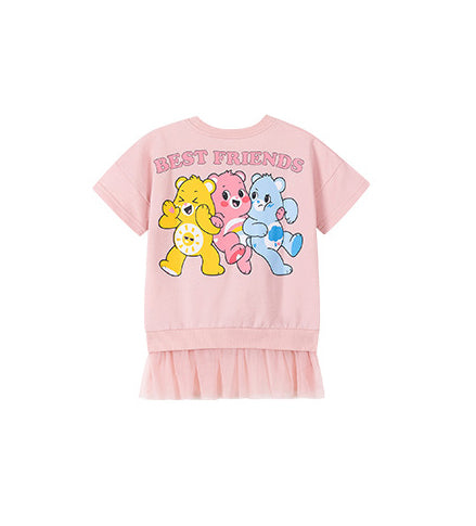 Girls Printed T-shirt Mini Dress