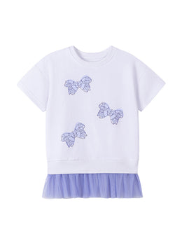 Girls Conversational Printed Cotton T-shirt Dress