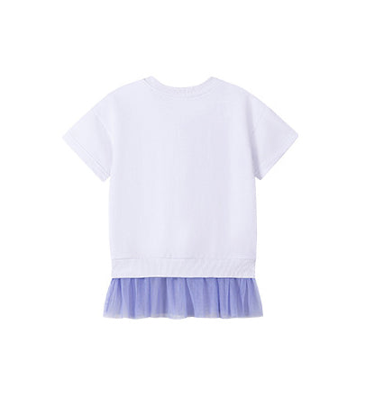 Girls Conversational Printed Cotton T-shirt Dress