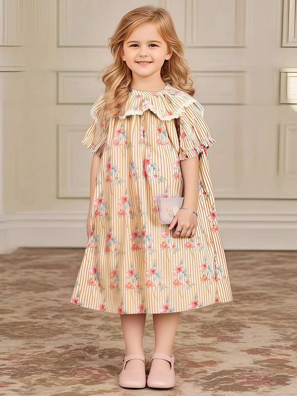 Girls Printed A-Line Dress