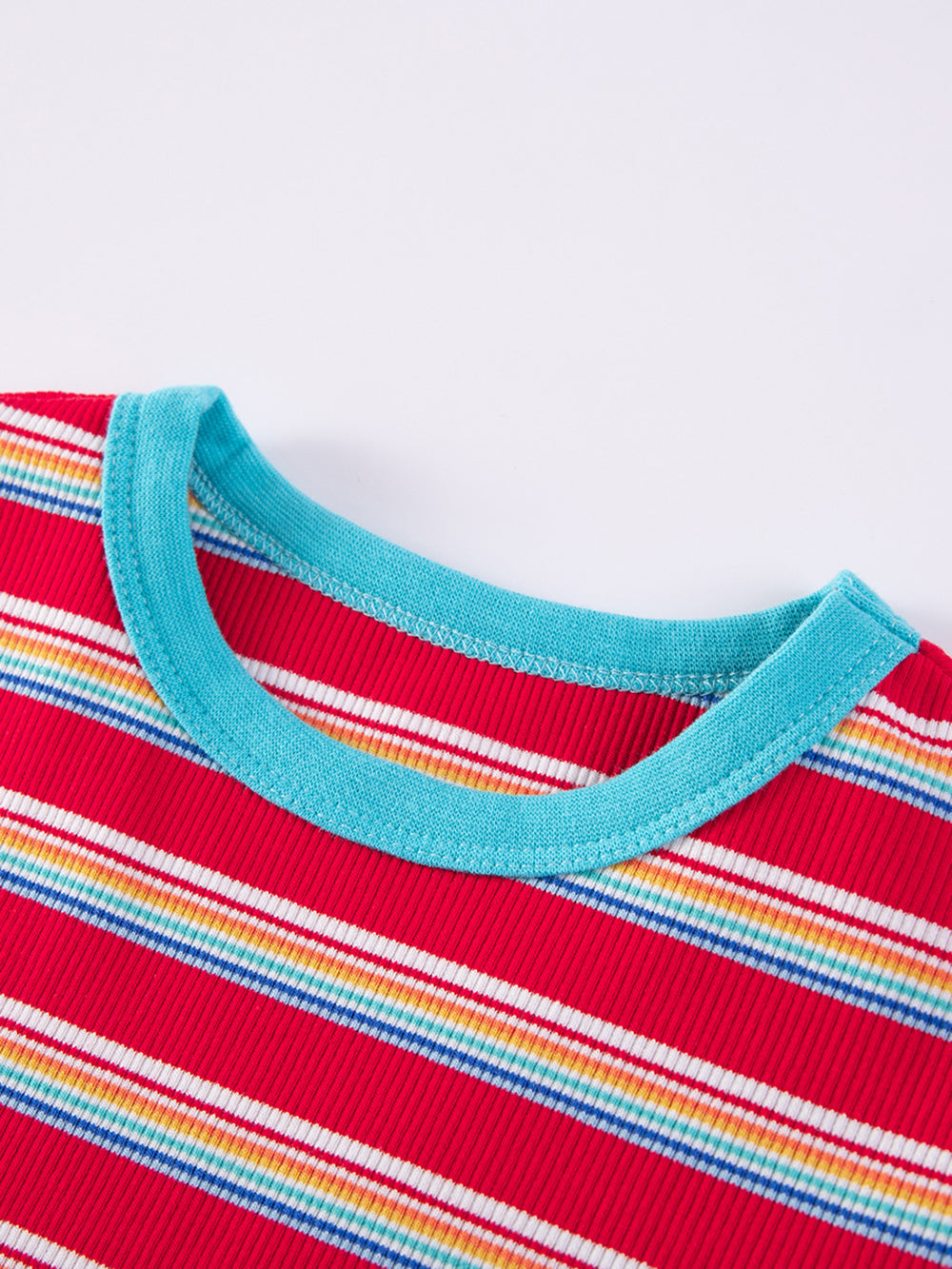 Girls Cotton Pinafore Dress With Tshirt