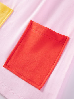 Girls Cotton Pinafore Dress With Tshirt