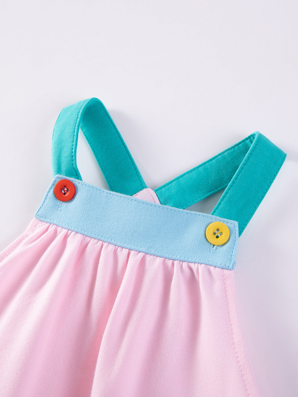 Girls Cotton Pinafore Dress With Tshirt