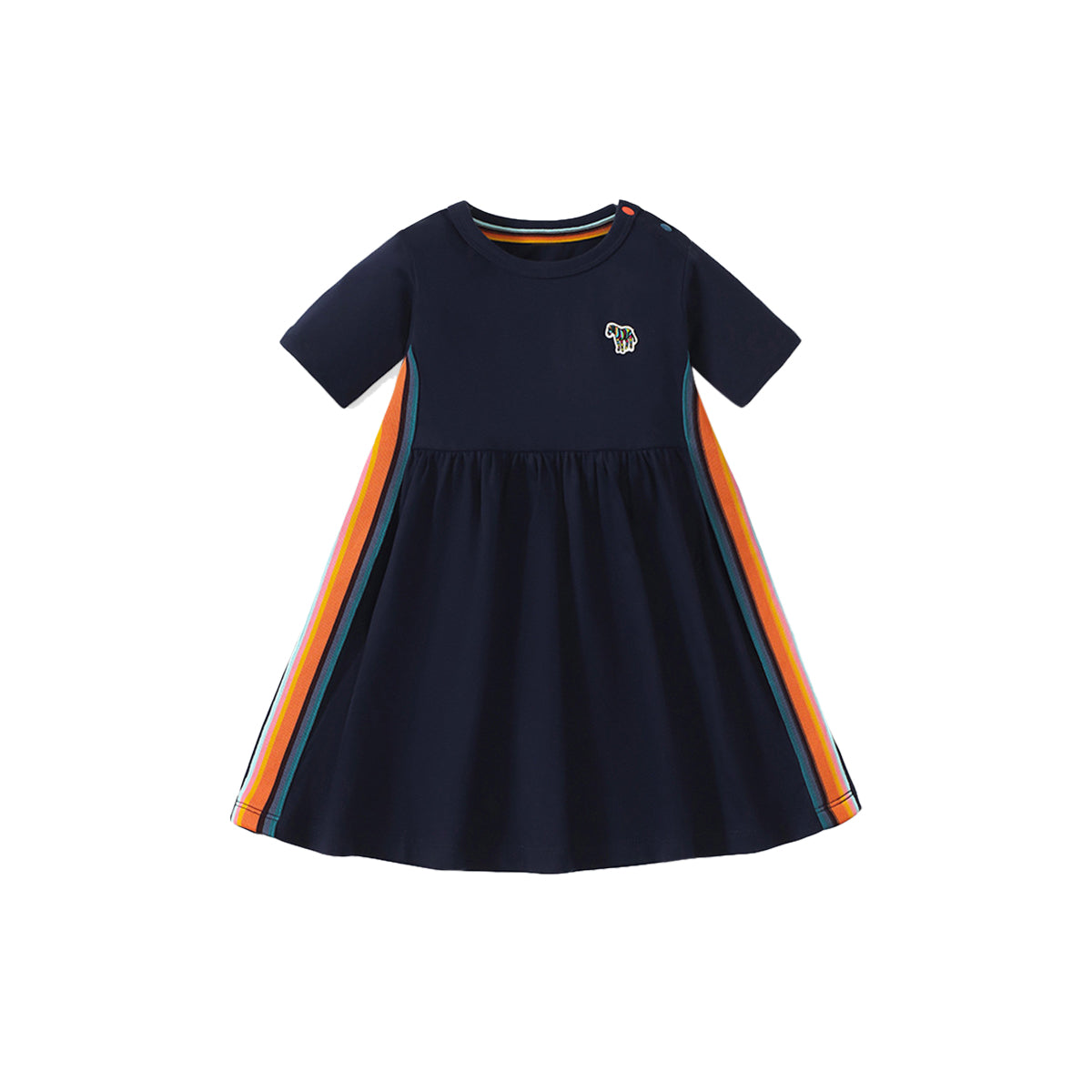 Girls Colourblocked A-Line Dress