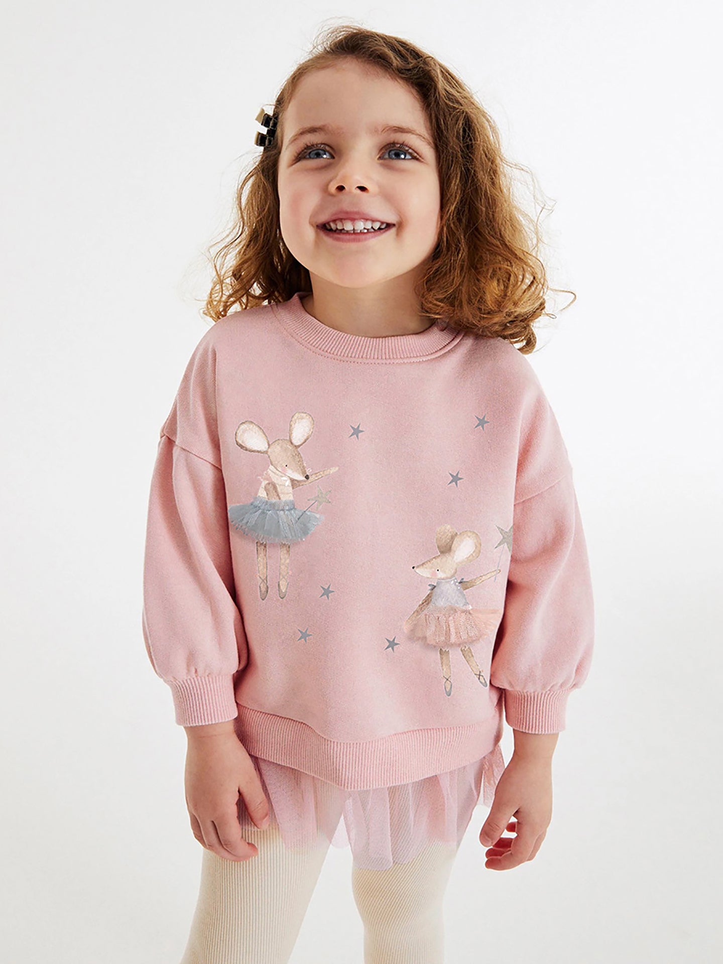 Girls Printed Pure Cotton Top with Leggings