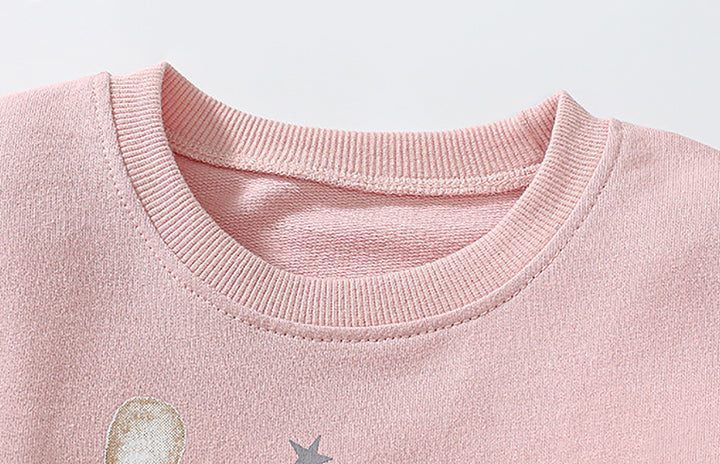 Girls Printed Pure Cotton Top with Leggings