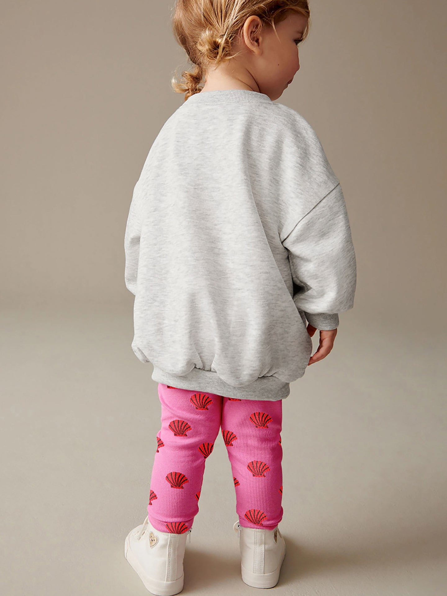 Girls Printed Pure Cotton Top With Leggings